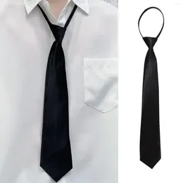 Bow Ties Zipper Black Tie Lazy Casual Business Formal Various Sizes Men And Women Accessories