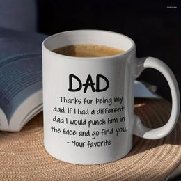 Mugs 11 Oz Ceramic Coffee Mug Classic Drinking Tumbler With Handle Thank You For Being My Dad Novelty Gift