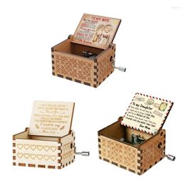 Decorative Figurines 1 Piece Laser Engraved Vintage Musical Box Gifts For Birthday/Christmas/Valentine's Day