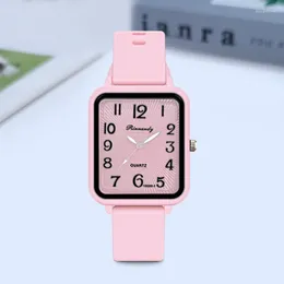 Wristwatches Student Square Digital Quartz Watch Ladies Fashion Simple Silicone Strap Casual Girl Minimalist Female Clock Relogio Mujer