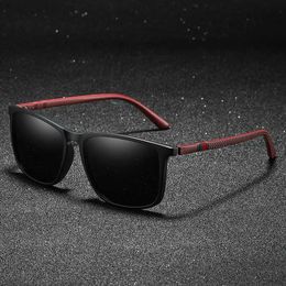 Sunglasses Luxury Square Polarized Sunglasses Men Women Fashion Black Sun Glasses Male Stylish Anti Glare Travelling Driving Shades Y240513