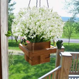 Decorative Flowers Delicate Fake Orchid Long Lasting Faux No Watering Indoor Home Decor Simulation Babysbreath Flower Bouquet