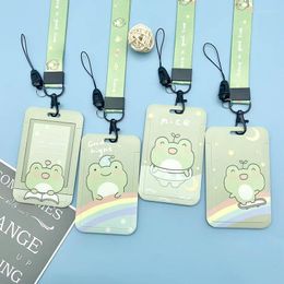 Card Holders Cartoon Frog For Students Cute Green Case Adolescent IC Cards Transportation Holder