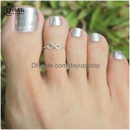 Toe Rings Europe American Fashion Beach Rhinestone Summer Sexy Charm Tensile Elasticity Foot Ring Jewellery Drop Delivery Otqin