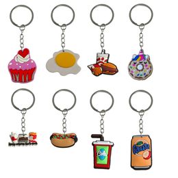 Jewellery Food Keychain For Birthday Christmas Party Favours Gift Boys Keychains Key Ring Girls Keyring Suitable Schoolbag Mini Cute Clas Otpby