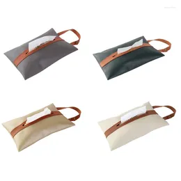 Storage Bags Hanging Tissue Box PU Leather Holder Home Car Napkin Paper Dispenser Table Decoration DXAF