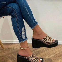 Slippers Heels s Sandals High Ladies Summer Fashion Leopard Print Open Toe Shoes Wedge Platform Outdoor Casual Sandal Heel Ladie Slipper Fahion Shoe Caual 560 d b524