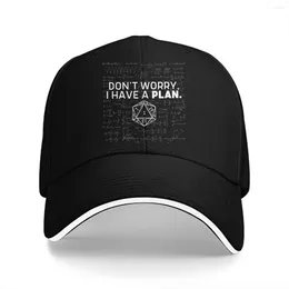 Ball Caps Pure Colour Dad Hats I Have A Plan Mathematics Equation Men's Hat Sun Visor Baseball DnD Game Peaked Cap