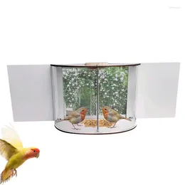 Other Bird Supplies Window Feeder Birds Hanging Transparent Wild House Outdoor Food Container For
