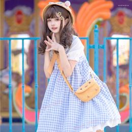 Clothing Sets Japanese Korean Style Little Yellow Chicken College Cool Plaid Color Block Dress Campus JK Uniform Spring Event Cute