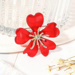 Brooches Women Prom Clothes Pin Elegant Rhinestone Flower Brooch For Women's Shoulder Bag Coat Hat Parties Proms Weddings Stylish