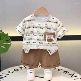 Clothing Sets Toddler Clothes 2024 Summer Infant Baby Boys Girls Set Letter Printed Cotton Short Sleeve T-shirts And Shorts For Kids Suit