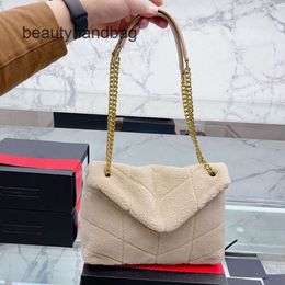 YS medium Messenger Puffer Shoulder ysllbag chain Bag bag Ladies Clutch Bags merino shearling lambskin For Women SKKN