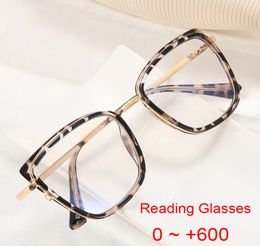 Sunglasses Fashion Ladies Reading Glasses Spring Hinge Presbyopic Readers Eyeglasses Leopard Cat Eye Blue Light Filter Frame 35Su4439756