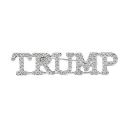 luxurious Crystal support Trump 2024 Brooch DIY Diamond Badge Crafts 2024317 LL