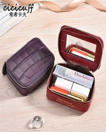 Up Bag With Mirror Make For Women Cosmetic Pouch Organiser Storage Case Tiny Lip Sticks Box Lipstick Pocket Bags 2022113889971