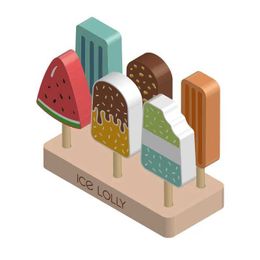 Kitchens Play Food Wooden simulation ice cream childrens kitchen toy fake cake artificial simulation game house ice cream food educational toys for children S24516