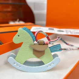 Designer keychains 12 colors Fashion horse animal key chain pu leather high Cartoon decoration for purse Keychains cute key chains wholesale