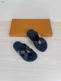 Top designer slides fashion Kids Sandals Metal logo decoration baby Slippers Size 26-35 Summer high quality Child Shoes Box Packaging June25