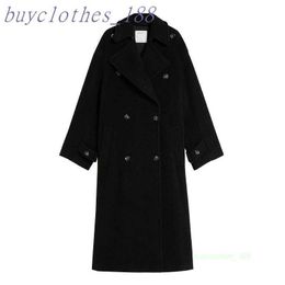 Women's Mid-length Trench Coat Maxmaras Wool Blend Coat Italian Brand Women's Luxury Coat High Quality Cashmere Coat Tqzq