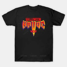 Men's T-Shirts Brand Fashion T-shirt Summer Mens WCW Halloween Catastrophe Unisex casual short sleeved fun printed top Q240515