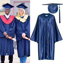 Clothing Sets Men Academic Gown Set Uniform Premium Unisex Graduation Robe Cap With Front Zipper Tassel Detail For Graduates