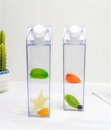 1PCS Water Bottles Milk Box Fun transparent fashion drink kettles Perfect Gift Beverage Carton Kettle for Juice Coffee Tea 2082 V29356997