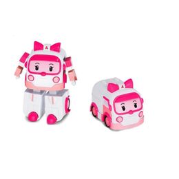 gift 6 pieces set of Korean animation characters Poli deformation robot toy car model childrens toys Christmas gift 240516