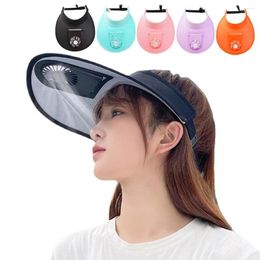Ball Caps Breathable Cooling Fan Hat Travel Outdoor Cap Usb Charging O1b6