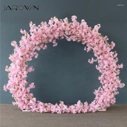 Decorative Flowers JAROWN Cherry Blossoms Round Arch Wedding Background Decorations Home Party Decoration Romantic Arrangements Artificial