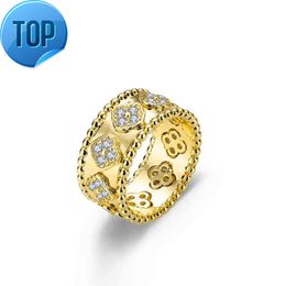 van clover ring diamond Gold ring have moissanite Ring designer Ring designer jewelry woman kaleidoscope luxury Jewelry Rings charms gift