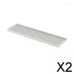 Kitchen Storage 2X Sink Organizer Tidy Rack For Vanities Countertop Cosmetics 38cmx10.5cmx1.7cm