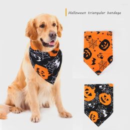 Dog Apparel Pet Halloween Triangle Towel Puppy Slobber Collar Neckerchief Small Accessories Products For