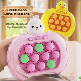 Decompression Toy Electronic Quick Push Bubble Gaming Controller Toy Popup Light Fidget Fun Puzzle Stress resistant Gaming Machine Childrens Toy Gifts B240515