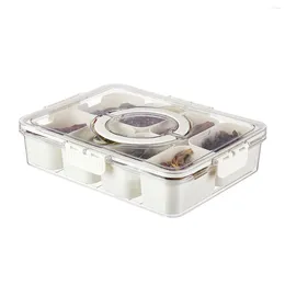 Plates Serving Tray With Lid Snackle Box Charcuterie Container Portable Snack Platters Clear Organizer Perfect For Party Entertaining