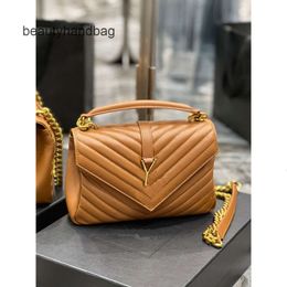 YS Wannian Designer bags yslsbag Gold ysllbag Postman ysllyBag Sheepskin Buckle Caramel Hollywood Goddess Womens Bag Fashion manhattan bag