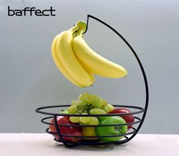 Practical Tableware Metal Fruit Basket Detachable Banana Hanger Storage Holder Hook Kitchen Tableware Metal Fruit Basket T2001159100221