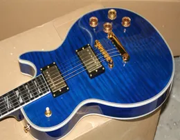 Top Quality Factory Custom Shop blue Electric Guitar Free Shipping