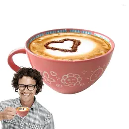 Mugs Boho Mug 17.63 Oz Coffee Cappuccino Cups Microwavable Dishwasher Safe Cute Tea Oversized Soup Bowl With Big Handle For