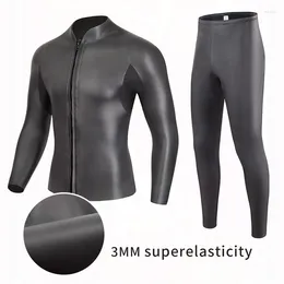 Women's Swimwear 3MM CR Neoprene Wetsuit Men Glue Bonding High Elastic Surfing Winter Swim Snorkeling UV Thermal Protection Suit