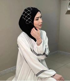 Ethnic Clothing High Quality Diamonds Hijabs For Women Muslim Instant Scarf Turban Hat Islamic Pray Amira Arabic Pull On Ready Made Wraps