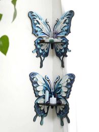 Storage Holders Racks Painted Butterfly Wooden Corner Shelf Crystal Display Stand Spring Home Decor Room Decors Aesthetic for Living Bedroom Gift H240516