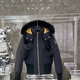 カナダの冬のムーズのための購買代理店シザージャケット厚いフード付き男性用服のカップルの作品