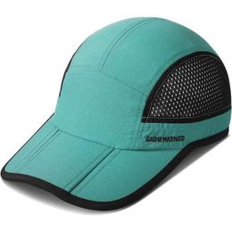Ball Caps Summer Quick-Drying Folding Baseball Cap Outdoor Hiking Waterproof Hat Mensport Portable Snapback Cap Mesh Breathable Sun Hats B240516
