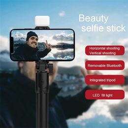 Selfie Monopods New Bluetooth selfie stick phone holder with expandable portable multifunctional mini tripod and wireless remote control shutter G240529NK1A