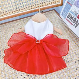 Dog Apparel Summer Puppy Cat Dress Small Costume Chihuahua Yorkie Pomeranian Shih Tzu Maltese Poodle Bichon Clothing Wedding Dresses