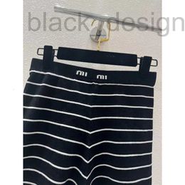 Women's Shorts designer Gaoding 24 Early Spring Mujia New Knitted Striped Contrast Letter Pattern Covering Meat, Showing Slimming, Hips, Fashionable High 6YLS