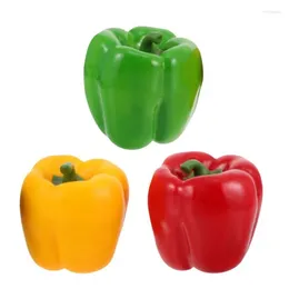 Decorative Flowers Artificial Vegetables Pepper String Realistic Simulations For Kitchen And Pography Colourful Plastic Craft