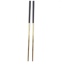 Baking Moulds 5 Pairs Chopsticks Stainless Steel Chinese Gold Set Black Metal Chop Sticks Used For Sushi Dinnerware