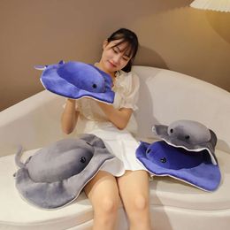 1pc 52/62cm Cartoon Ray Devil Toys Simulation Ocean Series Fish Plush Pillow Stuffed Soft Creative Home Decor Gift